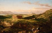 Thomas Cole The Temple of Segesta with the Artist Sketching (mk13) oil painting